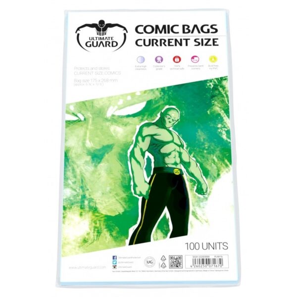 Tamaño Current (Actual) Bolsas Protectoras para Cómics