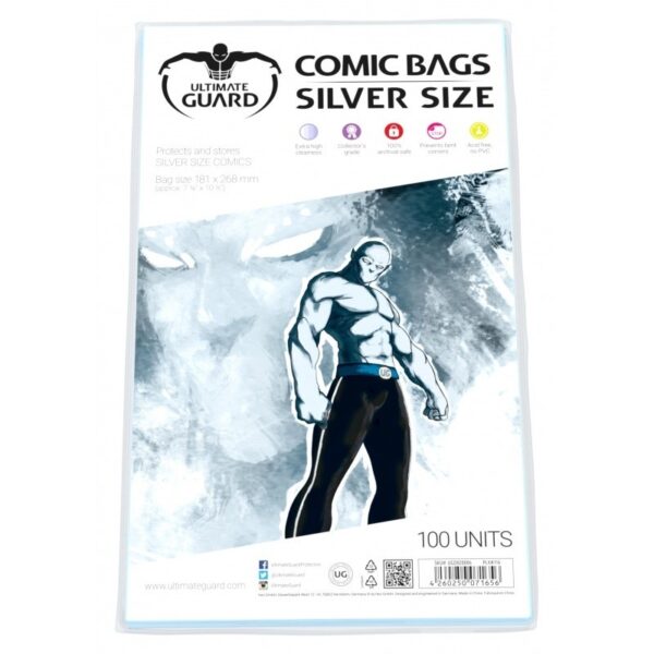 Tamaño Silver Bolsas Protectoras para Cómics