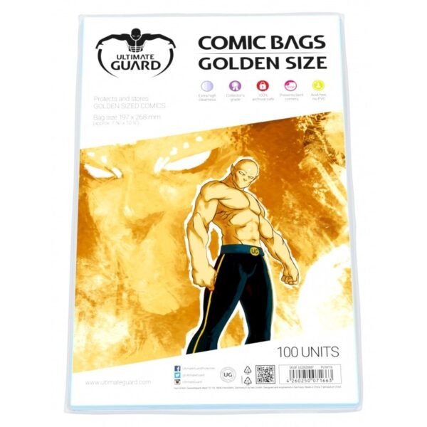 Tamaño Golden Bolsas Protectoras para Cómics