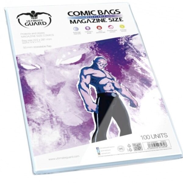 Tamaño Magazine con Cierre Reutilizable Bolsas Protectoras para Cómics