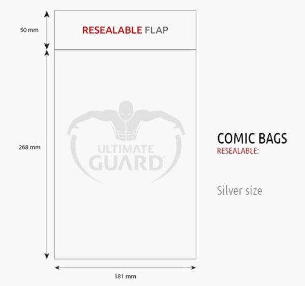 Bolsas Protectoras para Cómics Tamaño Silver con Cierre Reutilizable