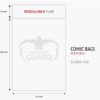 Bolsas Protectoras para Cómics Tamaño Golden con Cierre Reutilizable