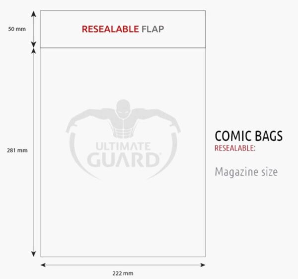 Bolsas Protectoras para Cómics Tamaño Magazine