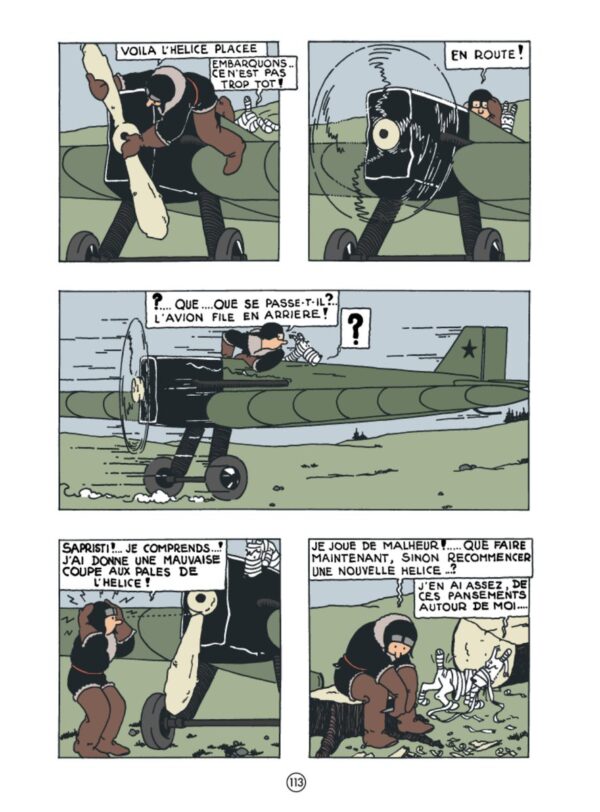 Tintin au pays des soviets reporter Color Edición Lujo Frances