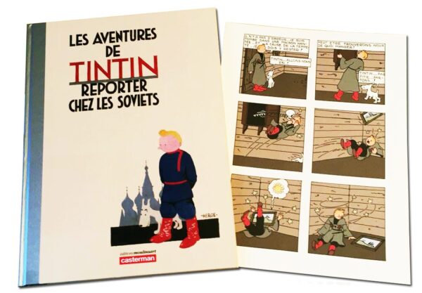 Tintin au pays des soviets reporter Color Edición Lujo Frances