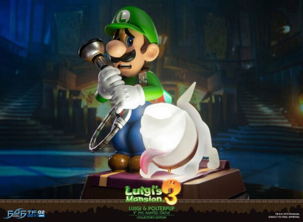 Estatua Luigi y Polterpup Luigi's Mansion 3 Collector's Edition First 4 Figures