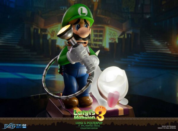 Estatua Luigi y Polterpup Luigi's Mansion 3 Collector's Edition First 4 Figures