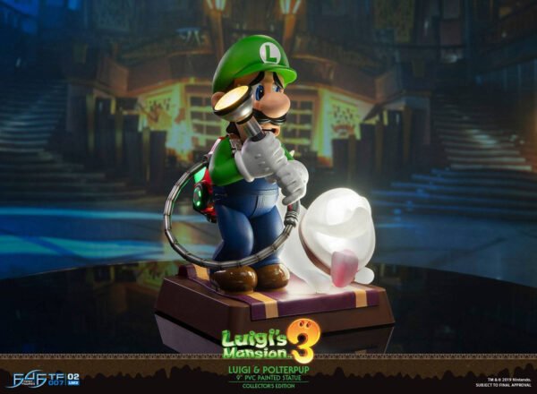Estatua Luigi y Polterpup Luigi's Mansion 3 Collector's Edition First 4 Figures