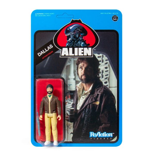 figura alien dallas reaction super7 blue card