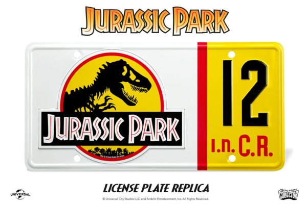 Réplica Jurassic Park Matrícula Dennis Nedry