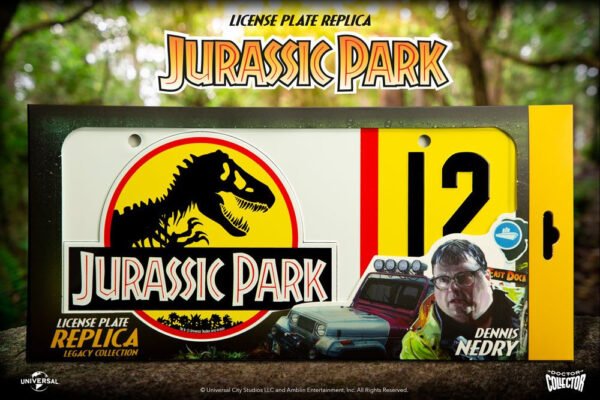 Réplica Jurassic Park Matrícula Dennis Nedry