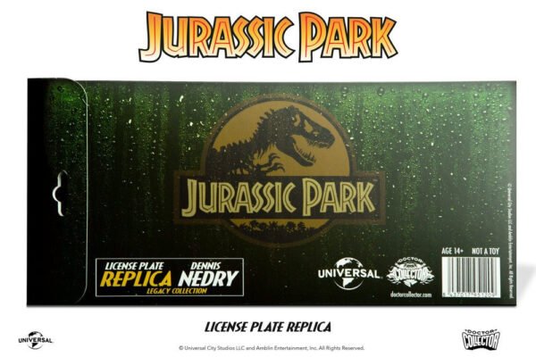 Réplica Jurassic Park Matrícula Dennis Nedry