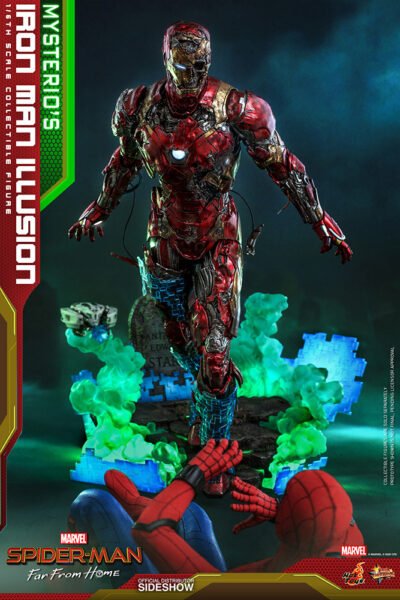 Figura Iron Man Ilusión Mysterio Spiderman Lejos de Casa Hot Toys