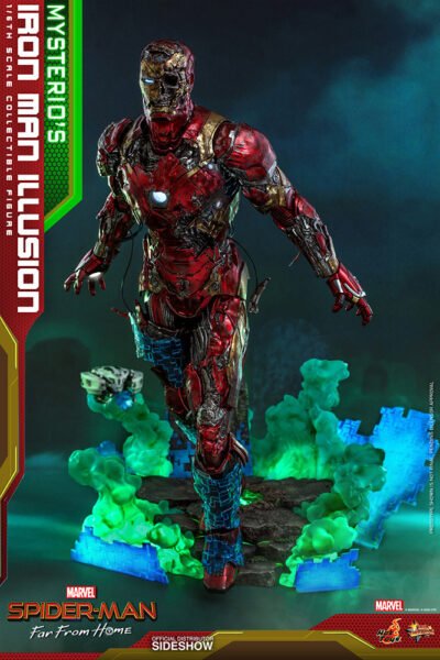 Figura Iron Man Ilusión Mysterio Spiderman Lejos de Casa Hot Toys