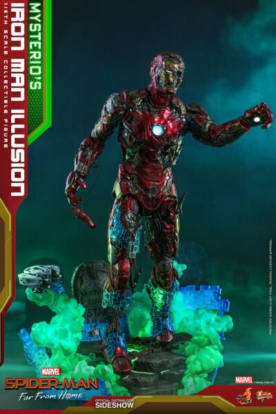Figura Iron Man Ilusión Mysterio Spiderman Lejos de Casa Hot Toys