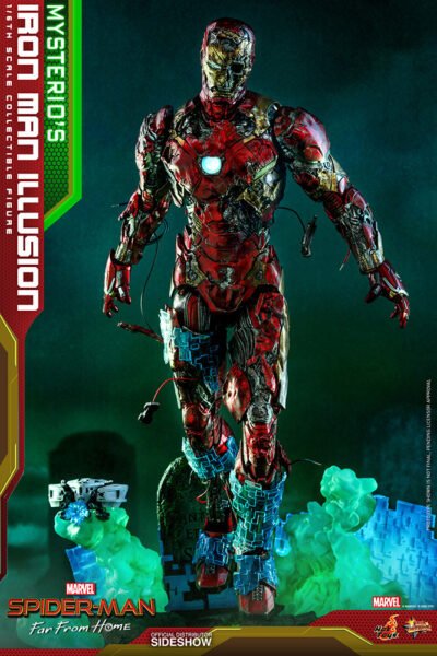 Figura Iron Man Ilusión Mysterio Spiderman Lejos de Casa Hot Toys