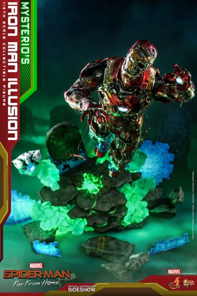 Figura Iron Man Ilusión Mysterio Spiderman Lejos de Casa Hot Toys