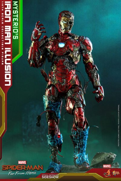 Figura Iron Man Ilusión Mysterio Spiderman Lejos de Casa Hot Toys
