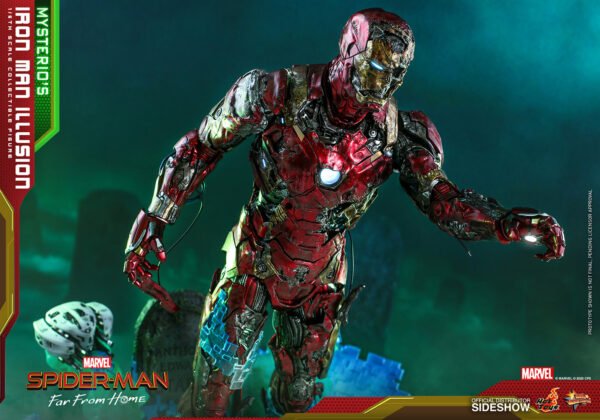 Figura Iron Man Ilusión Mysterio Spiderman Lejos de Casa Hot Toys