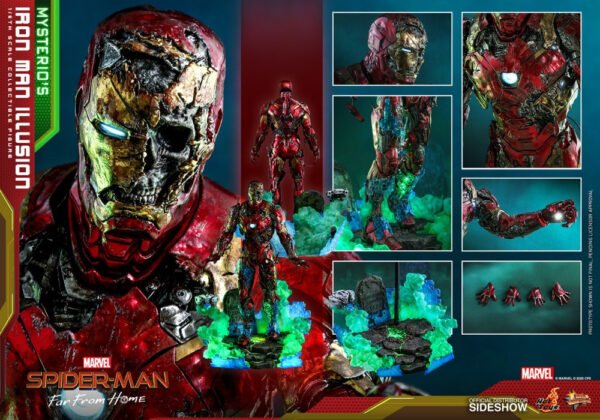Figura Iron Man Ilusión Mysterio Spiderman Lejos de Casa Hot Toys