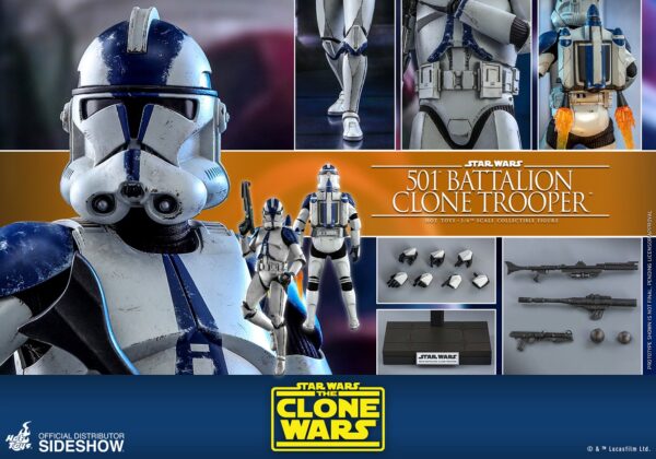 figura clone trooper 501 star wars hot toys clone wars