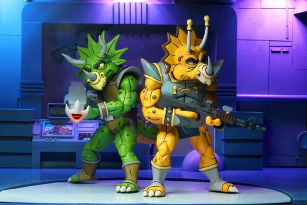 Pack Figuras Capitán Zarax y Zork Cartoon Tortugas Ninja Neca