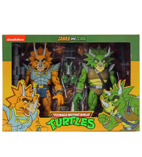 Pack 2 Figuras Capitán Zarax y Zork Cartoon Tortugas Ninja Neca