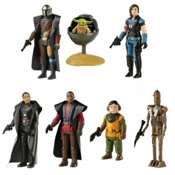 Set Completo Figuras The Mandalorian Star Wars Retro Collection Hasbro