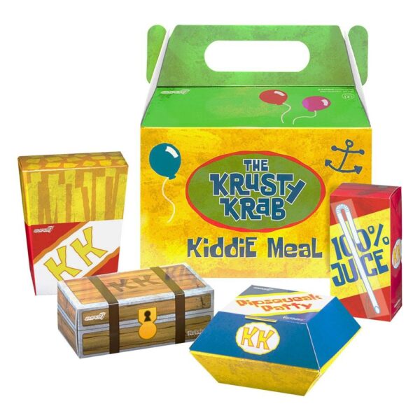 Bob Esponja Pack de 3 Figuras NYCC Krusty Krab Meal ReAction Super7