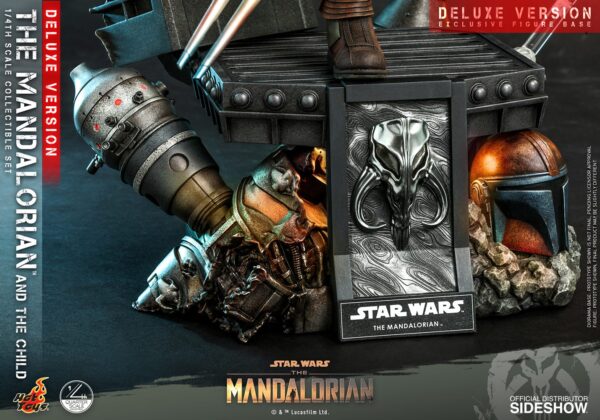 Figura The Mandalorian y The Child Baby Yoda Escala 1/4 Deluxe Version Hot Toys Star Wars