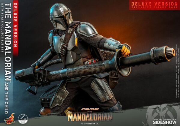 Figura The Mandalorian y The Child Baby Yoda Escala 1/4 Deluxe Version Hot Toys Star Wars