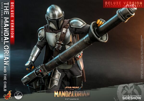 Figura The Mandalorian y The Child Baby Yoda Escala 1/4 Deluxe Version Hot Toys Star Wars