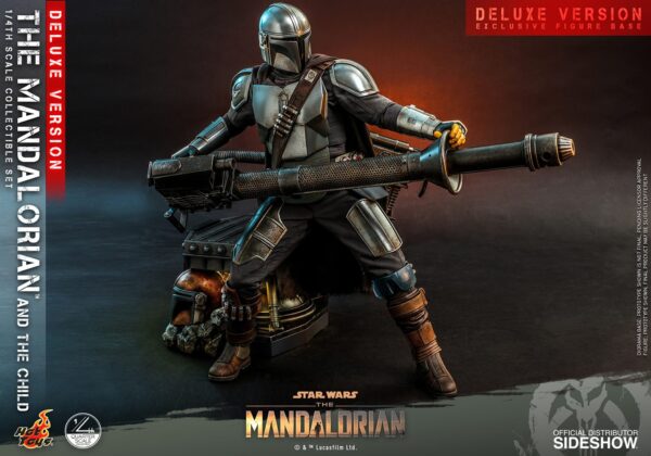 Figura The Mandalorian y The Child Baby Yoda Escala 1/4 Deluxe Version Hot Toys Star Wars