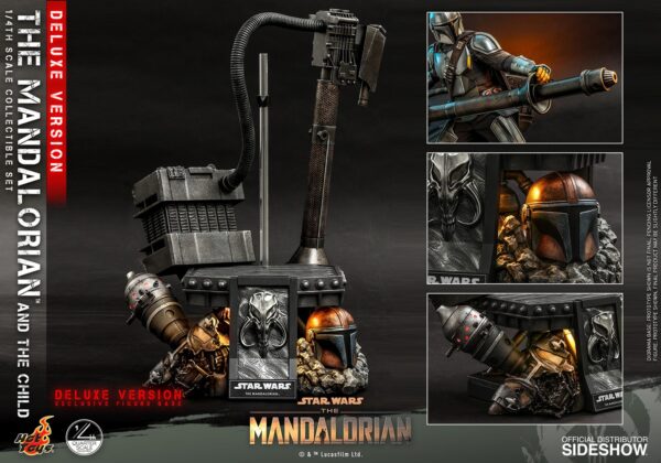 Figura The Mandalorian y The Child Baby Yoda Escala 1/4 Deluxe Version Hot Toys Star Wars