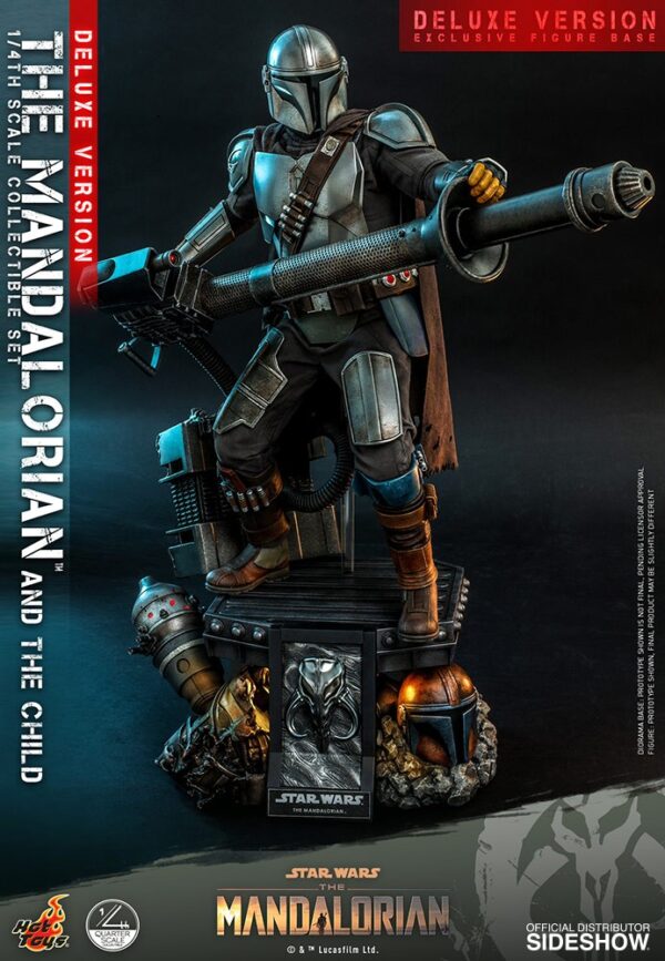 Figura The Mandalorian y The Child Baby Yoda Escala 1/4 Deluxe Version Hot Toys Star Wars