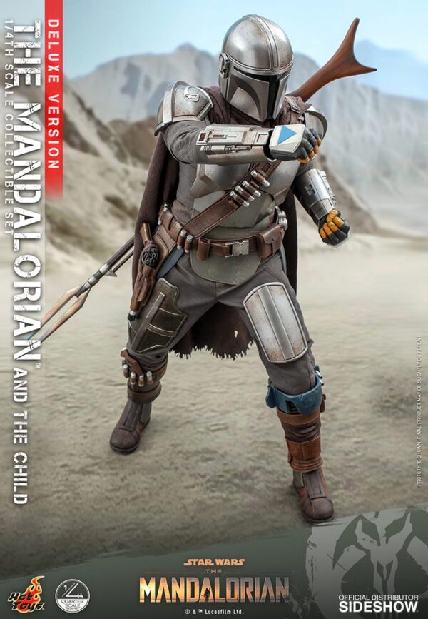 Figura The Mandalorian y The Child Baby Yoda Escala 1/4 Deluxe Version Hot Toys Star Wars
