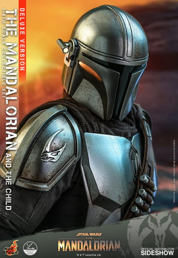 Figura The Mandalorian y The Child Baby Yoda Escala 1/4 Deluxe Version Hot Toys Star Wars