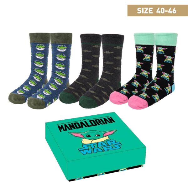 Pack 3 Pares De Calcetines The Mandalorian Grogu The Child Star Wars