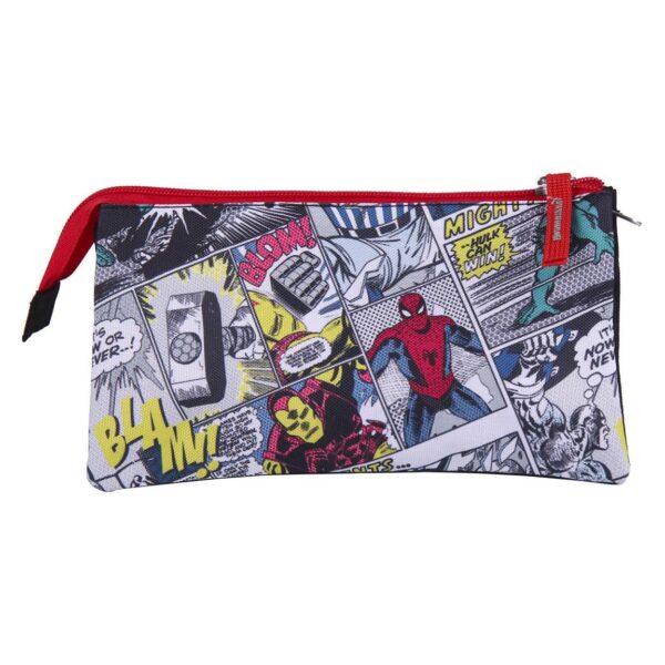 Estuche Portatodo Plano 3 Compartimentos Marvel Comics
