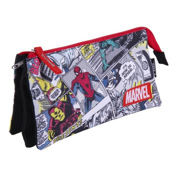 Estuche Portatodo Plano 3 Compartimentos Marvel Comics