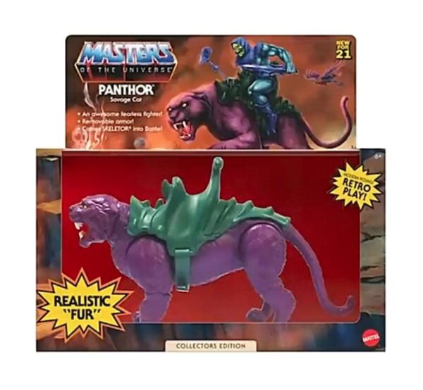 Figura Panthor Flocked Masters del Universo Origins Collector's Edition Exclusive Mattel