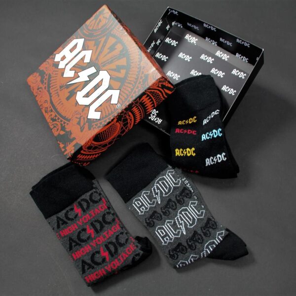 Pack 3 Pares De Calcetines AC/DC Talla 35-41