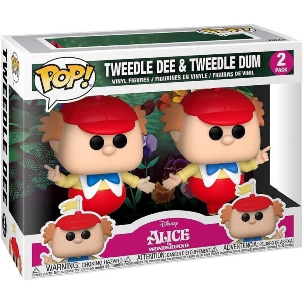 Pack 2 figuras Tweedle Dee y Tweedle Dum Alicia En El País De Las Maravillas 70 Aniversario POP Funko