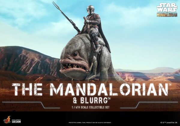 Set Figuras Mando y Blurrg Star Wars The Mandalorian Escala 1/6 Hot Toys