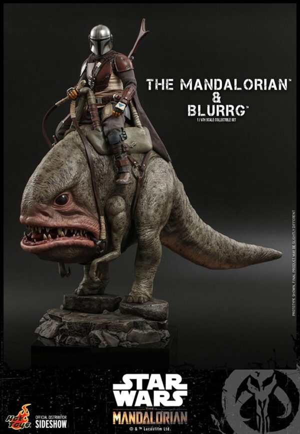 Set Figuras Mando y Blurrg Star Wars The Mandalorian Escala 1/6 Hot Toys