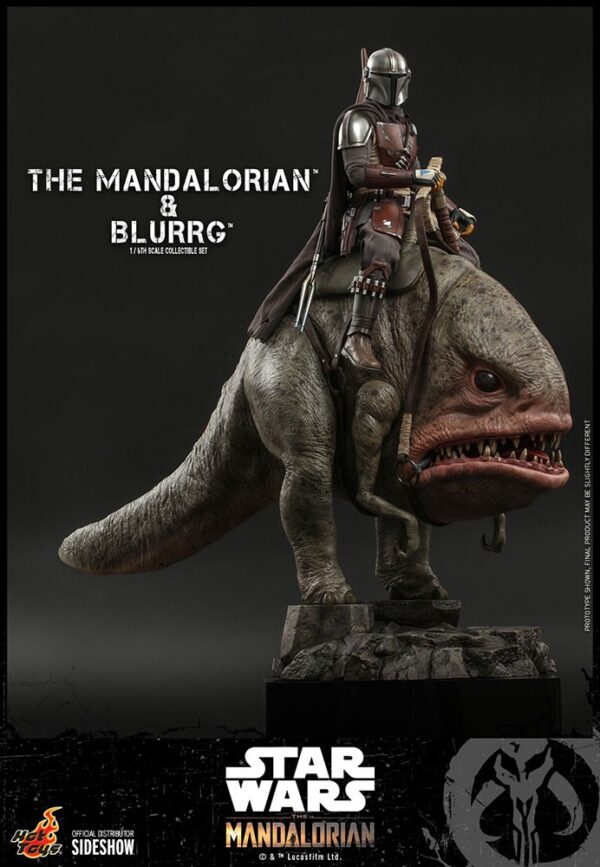 Set Figuras Mando y Blurrg Star Wars The Mandalorian Escala 1/6 Hot Toys