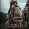 Set Figuras Mando y Blurrg Star Wars The Mandalorian Escala 1/6 Hot Toys