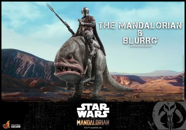 Set Figuras Mando y Blurrg Star Wars The Mandalorian Escala 1/6 Hot Toys