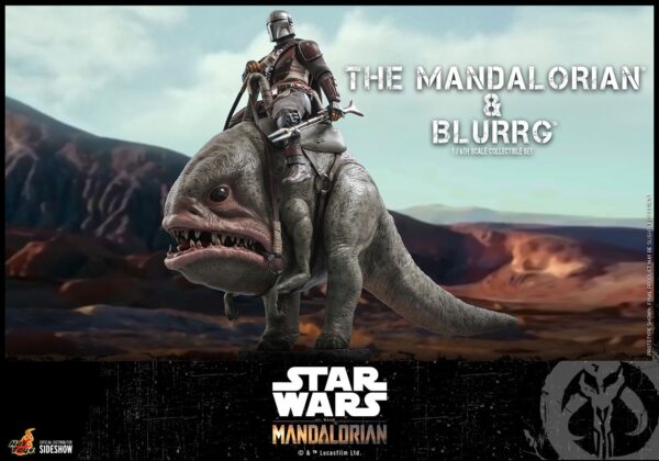 Set Figuras Mando y Blurrg Star Wars The Mandalorian Escala 1/6 Hot Toys
