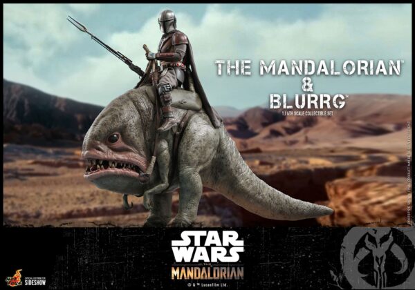 Set Figuras Mando y Blurrg Star Wars The Mandalorian Escala 1/6 Hot Toys
